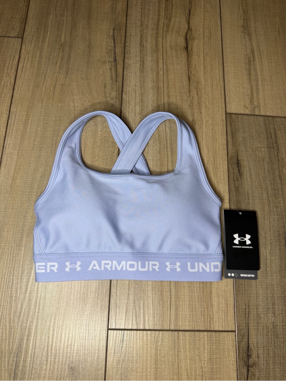 Under Armour Crossback Mid Sports Bra XS Lavendar Purple NWT Medium Sport